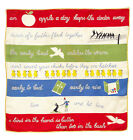 Vintage KREIER Switzerland Silk Scarf 7 Proverbs Illustrated Apple a Day 18&quot; Sq