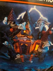Spooky Hollow Halloween Lighted HAUNTED HOSPITAL 1997 NEW IN BOX - Picture 1 of 6