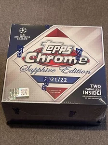 2021-22 Topps Chrome UEFA Champions League Soccer Sapphire Edition Box | SEALED - Picture 1 of 1