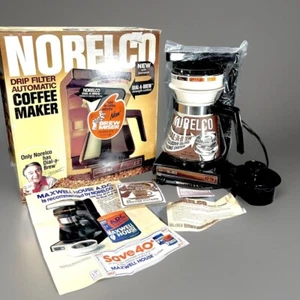 Vintage Neu im Karton Neu aus altem Lagerbestand Norelco Dial-a-Brew 12 Tassen Kaffeemaschine HB5140 70er Jahre - Bild 1 von 5