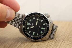 Vin Seiko 6309 7290 Slim Turtle Automático Buceo Reloj Día Fecha - Imagen 1 de 6