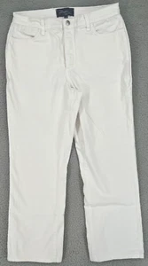 NYDJ Not Your Daughters Jeans Lift Tuck Women's White Capri Size 14P Made in USA - Picture 1 of 12