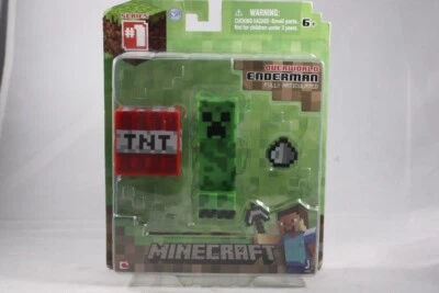 Figura de acción Minecraft Overworld Creeper serie 1 TARJETA DE ERROR ENDERMAN Foto 1 de 4
