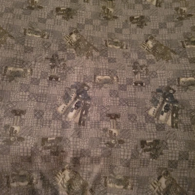 Vintage Light Weight Flannel WELCOME WINTER FRIENDS Sharon Reynolds 1 2/3 YDS - Image 1 of 4