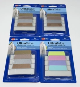 Avery Ultra Luxe Reposition Tabs, 2.5x1.5, 2-Sided Writable, Gold,  4 Pack Lot - Picture 1 of 4