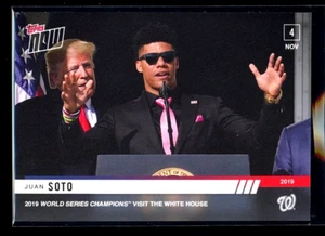 Juan Soto Donald Trump 2019 Topps Now Off-Season White House #OS5 World Series - Picture 1 of 2