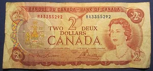 1974 Canada $2 Two Dollars RA 3355292 #PW1705-56 =RARE= - Picture 1 of 2