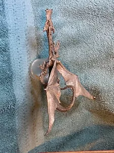 Drago in peltro occhi gioiello rosso 6 pollici - Foto 1 di 7
