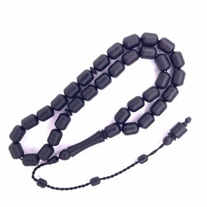 Black German Fiber Prayer Beads Capsule Siyah Alman Tesbih Tasbih Misbaha 303 - Picture 1 of 15