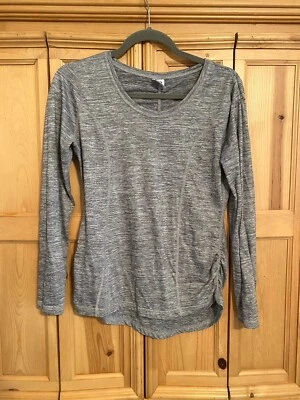 Camisa Top Athletic Works Gris Elastizada Fitness Entrenamiento Manga Larga Ajustada Talla S Foto 1 de 4