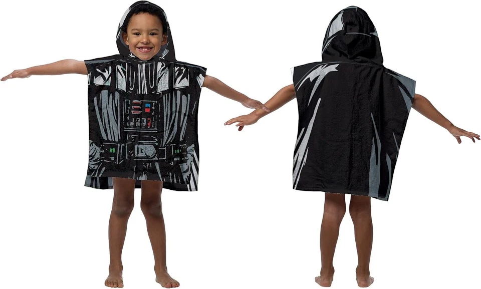 Disney Star Wars Darth Vader Cotton Towel Hooded Bath Poncho Beach Pool 22x22in - Image 1 of 1