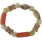 African Krobo Glass Brass Trade Beads Ghana recycled bracelet