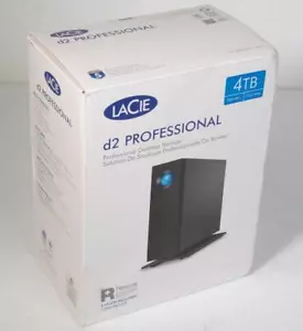 Lacie d2 Professional 4TB USB 3.1 Type C 7200rpm External Hard DIsk Drive N&B - Picture 1 of 1