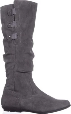 Cliffs White Mountain Felisa Gray Faux Leather Knee High Flat Boots Womens 10 - Image 1 of 4