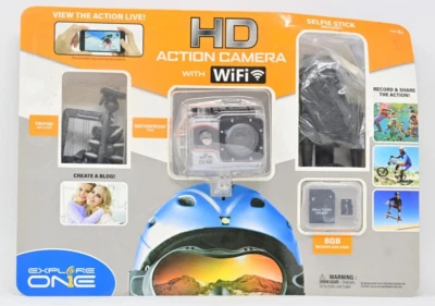 Explore One HD Action Camera w/ WiFi & Accessories included Waterproof Case - Image 1 of 2