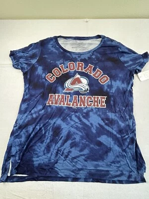 Women's Majestic Threads Colorado Avalanche Sz Lg Tie Dye Shirt Brand New - Image 1 of 4