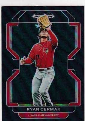 2022 PRIZMS BLACK RC RYAN CERMAK TAMPA BAY RAYS PRIZM ROOKIE BASEBALL #-81 - Image 1 of 2