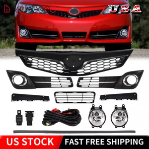 9PCS For 2012-2014 Toyota Camry SE Front Bumper Grille Fog Light &Cover Trim Set - Picture 1 of 17