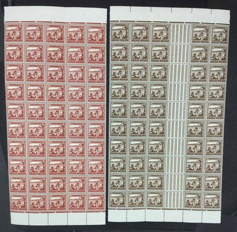 MOMEN: PALESTINE SG #109-110 BLOCKS 1942 MINT OG NH £800++ LOT #63910* Cover