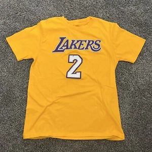 Los Angeles Lakers Kids 10-12 Medium Lonzo Ball #2 T Shirt Jersey - Picture 1 of 4