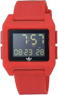 NEW ADIDAS ARCHIVE-SP1 SCARLET RED TONE,SILICONE BAND DIGITAL WATCH Z15203-00 - Image 1 of 4