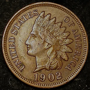 1902 Native American Indian Head Penny RARE FULL DATE YEAR OLD COIN - Picture 1 of 4