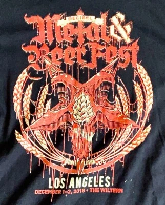 Camiseta de festival de música heavy metal camiseta de Halloween para hombre XL camiseta de concierto Foto 1 de 4