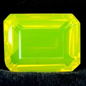 84.54 Ct Natural NEON Yellow Opal GIE Certified Flawless Unheated Loose Gemstone - Picture 1 of 5
