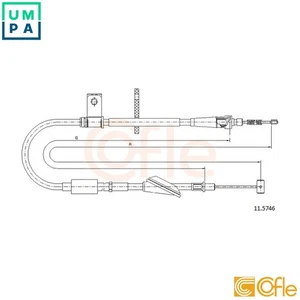 CABLE PULL PARKING BRAKE 92.11.5746 FOR SUZUKI WAGON/Hatchback/R+/SORIO/MPV 1.0L - Picture 1 of 10