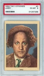 1959 Fleer 3 Three Stooges Card #3 – “Larry” – PSA 6 – Rare!!! - Picture 1 of 2