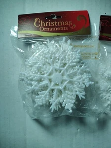 Copo de nieve (4 pulgadas) adorno de Navidad (paquete de 12) precio por paquete de 2 - Imagen 1 de 5