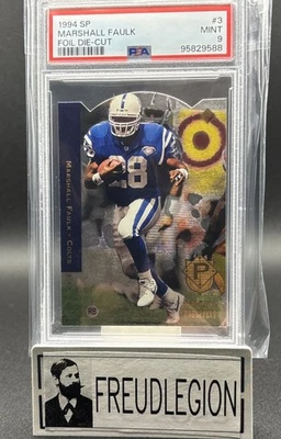 1994 SP Marshall Faulk PSA 9 Die Cut Rookie RC #3 Colts - Image 1 of 2