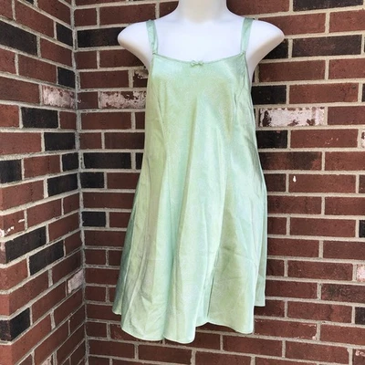 Camisón ropa de dormir íntima Morgan Taylor 1X sexy sedoso Y2K lunares verdes Foto 1 de 4