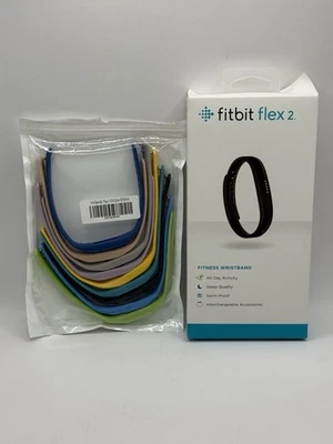 Fitbit Flex2 Aktivitätstracker FB403BK schwarz NEU mit Ladegerät & extra Armbändern - Bild 1 von 4