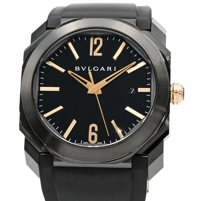BVLGARI Octo Ultra Nero Date BGO41BBSVD Black Men's Used Watch #61023 - Image 1 of 4