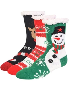 PACK DE 3 CALCETINES ANTIDESLIZANTES ROJOS VERDES NEGROS - Imagen 1 de 1