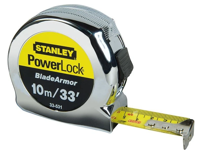 Stanley Powerlock regla hoja armadura 10m/9.1m (ancho 25mm)