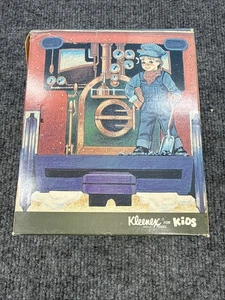 Scatola di fazzoletti natalizi Kleenex 1993 vintage ritaglio treno mai aperto rara - festività - Foto 1 di 14