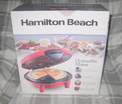 New Open Box Hamilton Beach Quesadilla Maker Red Model 25409 Makes 6 Wedges - Image 1 of 4