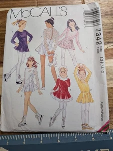Uncut McCall's Sewing Pattern 7342 Girls Leotard Skating Dress Skirt Size 7-8-10 - Picture 1 of 1