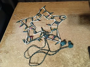 CHRISTMAS METAL FRAME LIGHT UP STAR DECORATION 15" / WRONGWAY052 - Picture 1 of 6