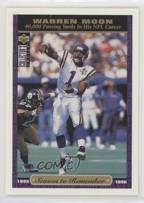 1996 Upper Deck Collector's Choice Season to Remember Warren Moon #65 HOF - Image 1 of 2