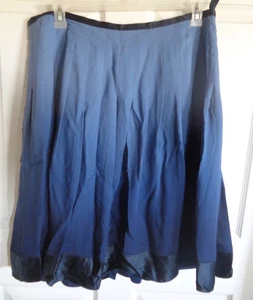Gonna vintage Talbots donna - blu - plissettata - seta - taglia 18W - Foto 1 di 2