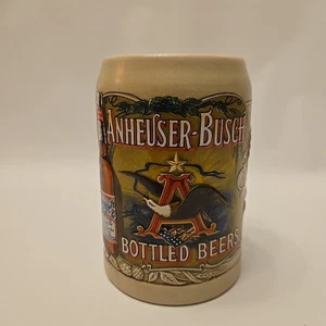 Tazza ceramica logo birra bottiglia Anheuser-Busch 1991 Budweiser Stein CS136 senza scatola - Foto 1 di 8