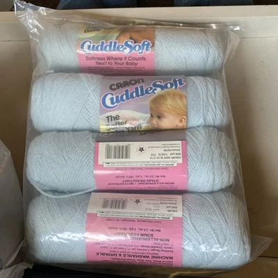 Caron Cuddle Soft 3 Ply Vintage Baby Yarn - 10 Skein Color Baby Blue #2714 - Image 1 of 4