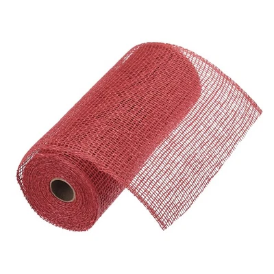 10 Inch Poly Burlap Mesh for Wreath Mesh Ribbon 10 Yard Red Foto 1 de 4