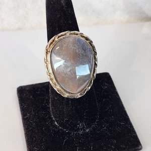 dessert rose trading beveled boulder opal jasper sz 9.5 sterling silver large - Picture 1 of 10