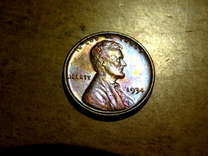 Beautifully Toned Gem Brilliant Uncirculated 1934-P Lincoln Must See! C9 - Picture 1 of 2