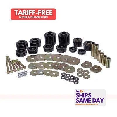 Energy Suspension 4.4123G, Kit Body Mount Bushing Set Polyurethane Black Perform - Image 1 of 4