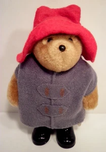 1986 Peluche Articulado Oso Paddington 5" Eden Vintage Sombrero Rojo Gris Abrigo Botas Negras - Imagen 1 de 11